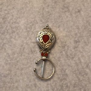 Sterling Silver Filigree Lapel Pin